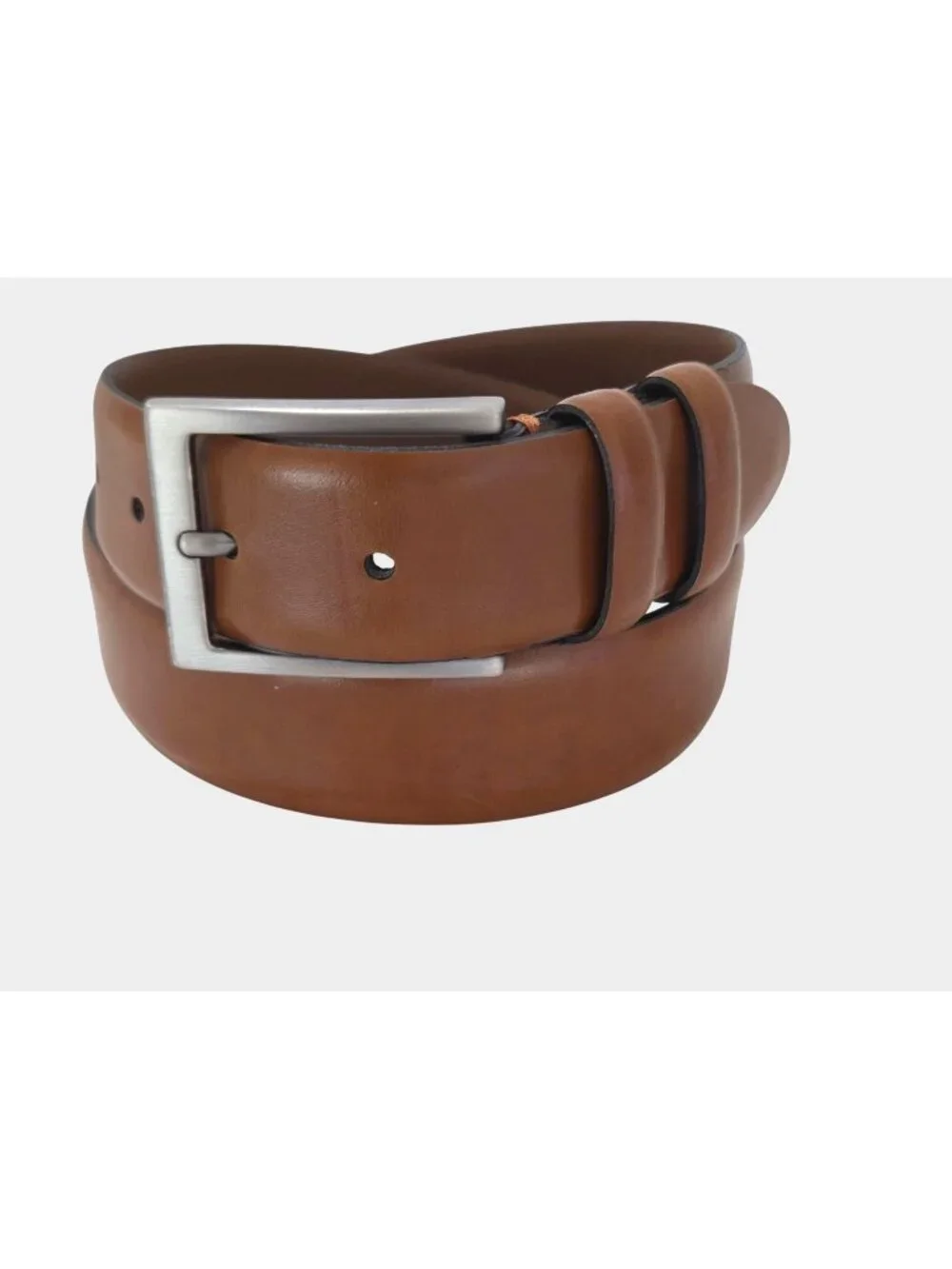 Joseph Abboud Mens Sz 32 Genuine Leather Belt Handcrafted In Italy Brown Classic